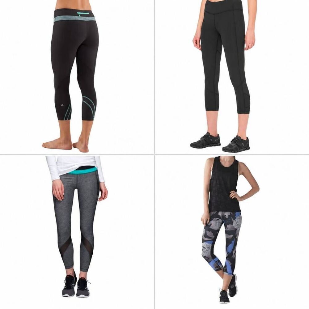 LULULEMON ATHLETICA BUNDLE of 4 Pairs Of Leggings Size 6